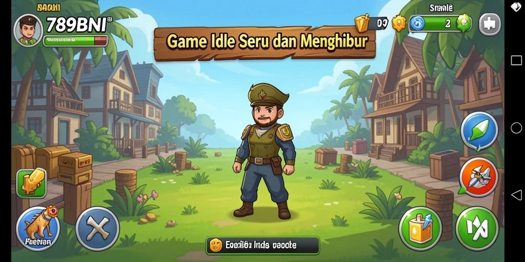 Tangkapan layar gameplay 789BNI yang menampilkan manajemen sumber daya.