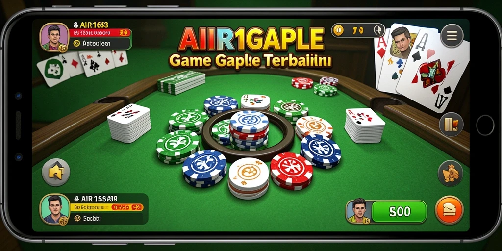 Tampilan gameplay seru AIR168 saat bermain Gaple bersama teman.
