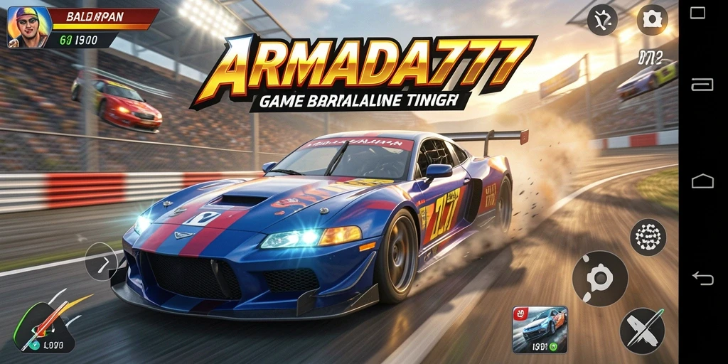 Tampilan gameplay seru dalam balapan cepat di ARMADA777.