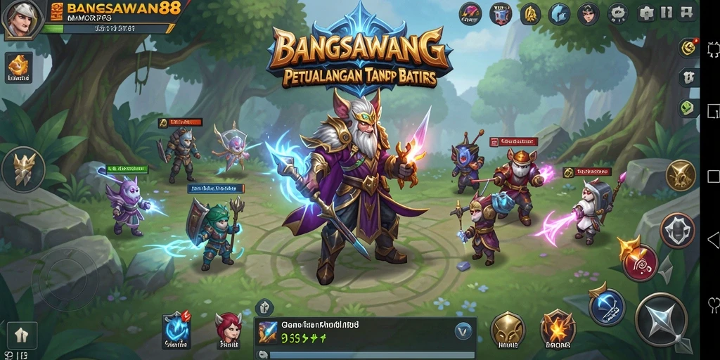 Tampilan gameplay seru di BANGSAWAN88 dengan petualangan dan pertempuran epik.