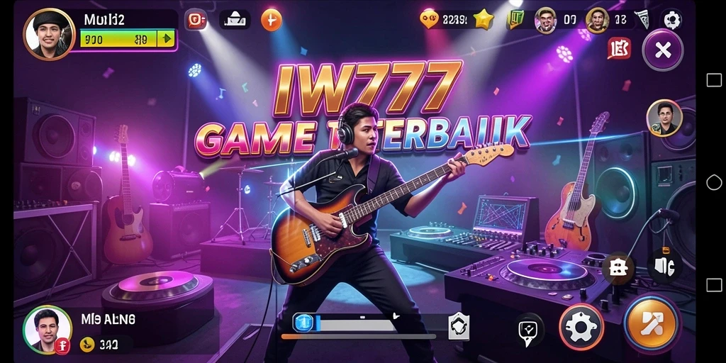 Tampilan permainan IW777 yang menggugah selera musik.