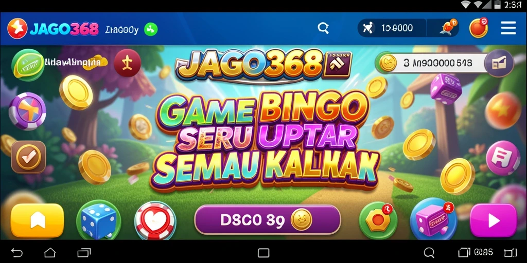 Gambaran gameplay seru JAGO368 dengan pemain menikmati Bingo.