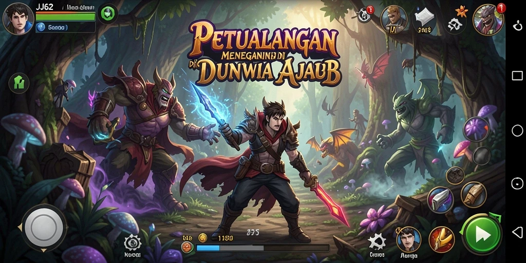 Tampilan gameplay JJ62 yang memukau di dunia petualangan.