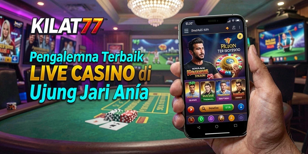 Tampilan gameplay KILAT77 yang mendebarkan dengan dealer langsung di Live Casino.