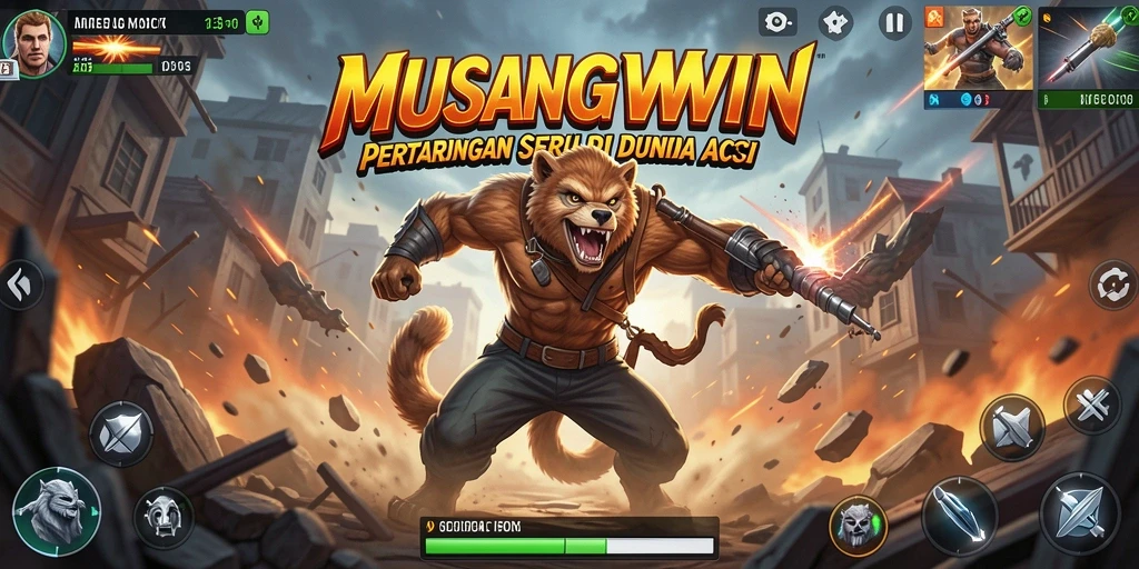 Tampilan menarik dari gameplay seru di MUSANGWIN.