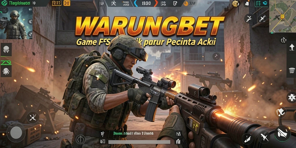 Tampilan menegangkan dari gameplay <strong>WARUNGBET</strong> dalam mode FPS.