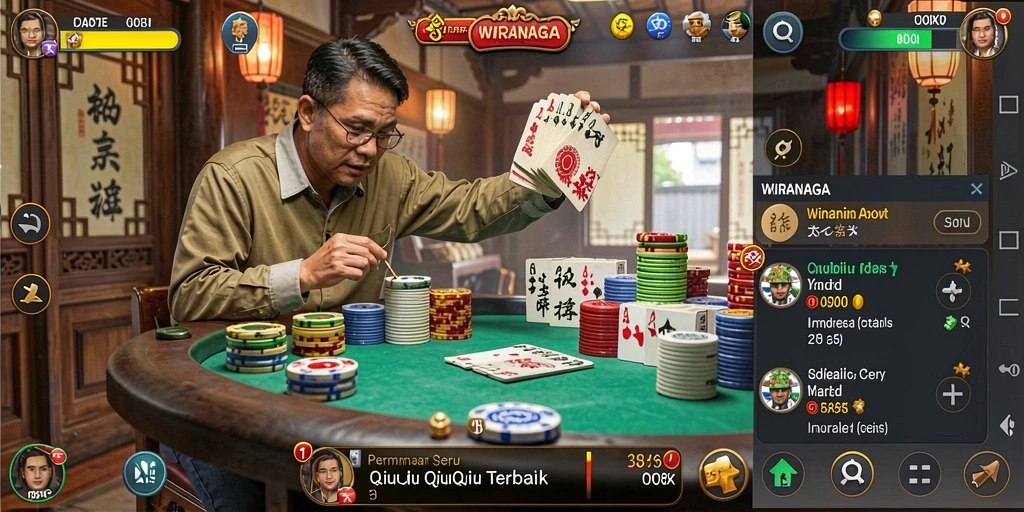 Tangkapan layar gameplay QiuQiu yang menarik di WIRANAGA.